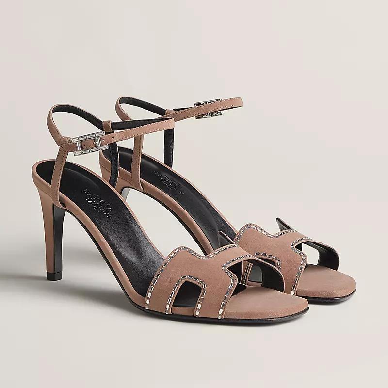 Giày Hermes Heden 80 Sandal Nữ Be